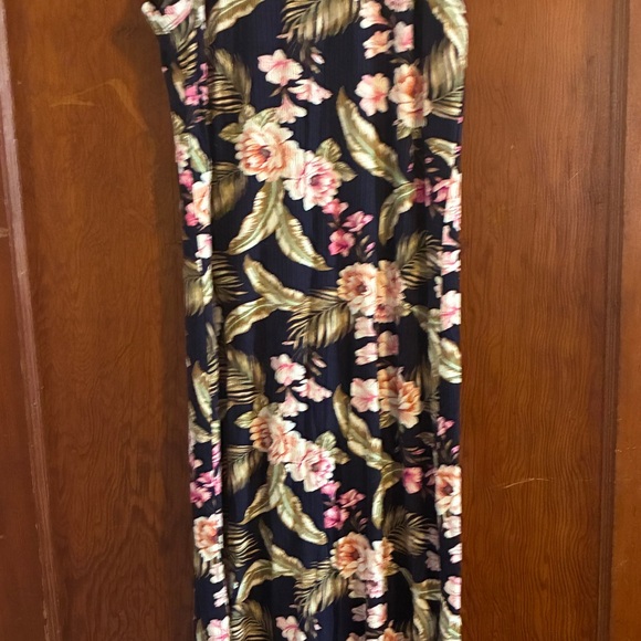 O'Neill Floral Midi Dress Navy Pink | Size M - Picture 3 of 7